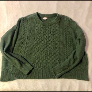 Green Cable Knit Sweater XXL Mossimo